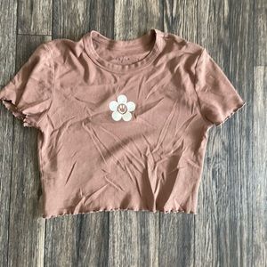 brown baby tee